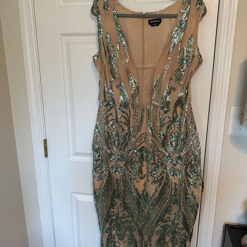 Illusion Sparkle Mesh Sequin Dress